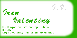 iren valentiny business card